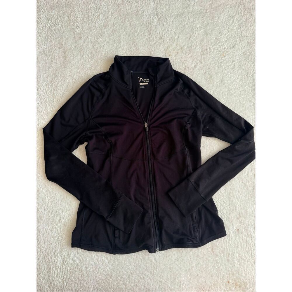 Black Old Navy Active Go Dry black zip up jacket size M